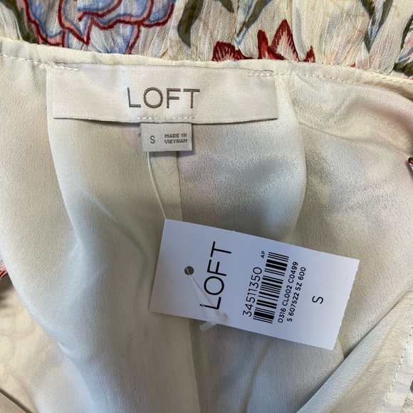 LOFT- floral midi dress S with tags - Picture 5 of 5